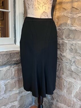 EUC size 8 Coldwater Creek Black Panel and  Midi Skirt